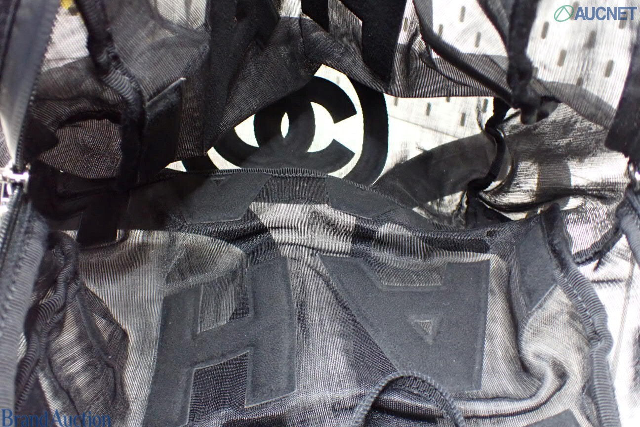 Chanel Black Logo Mesh Backpack form the 2019 Collection