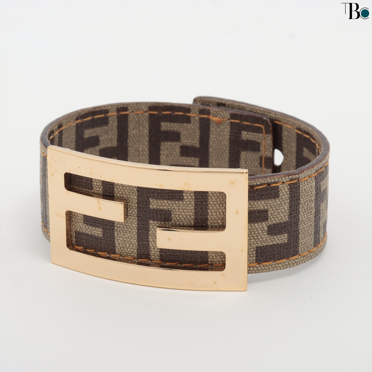 Preowned Fendi Canvas and metal bracelet