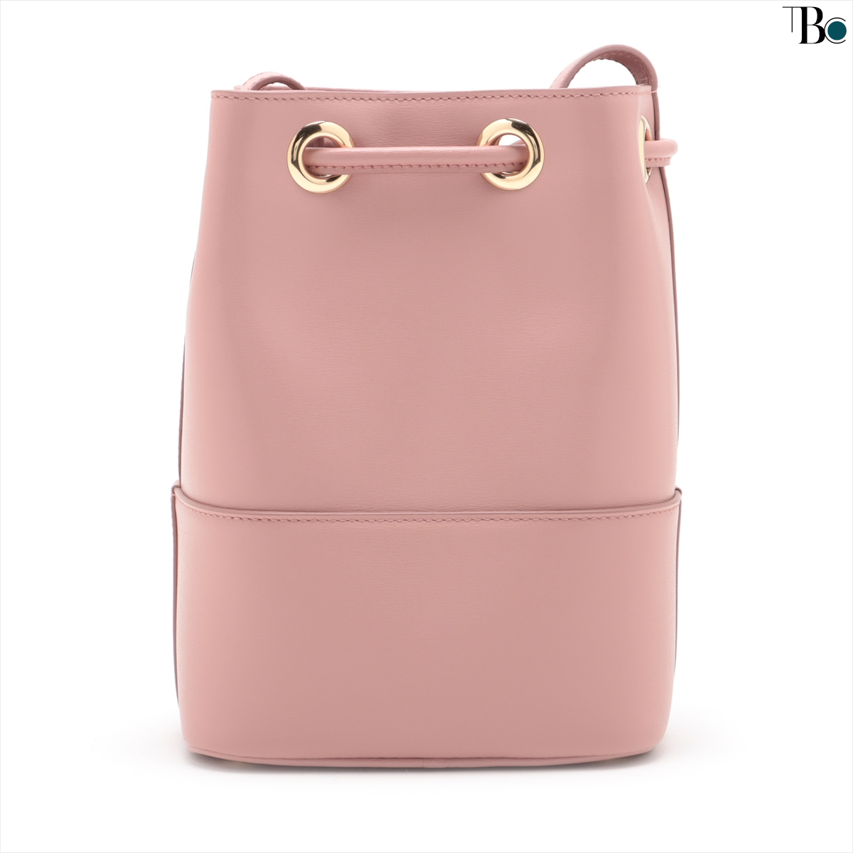Preowned Ferragamo Gancini Mauve Leather Bucket Bag