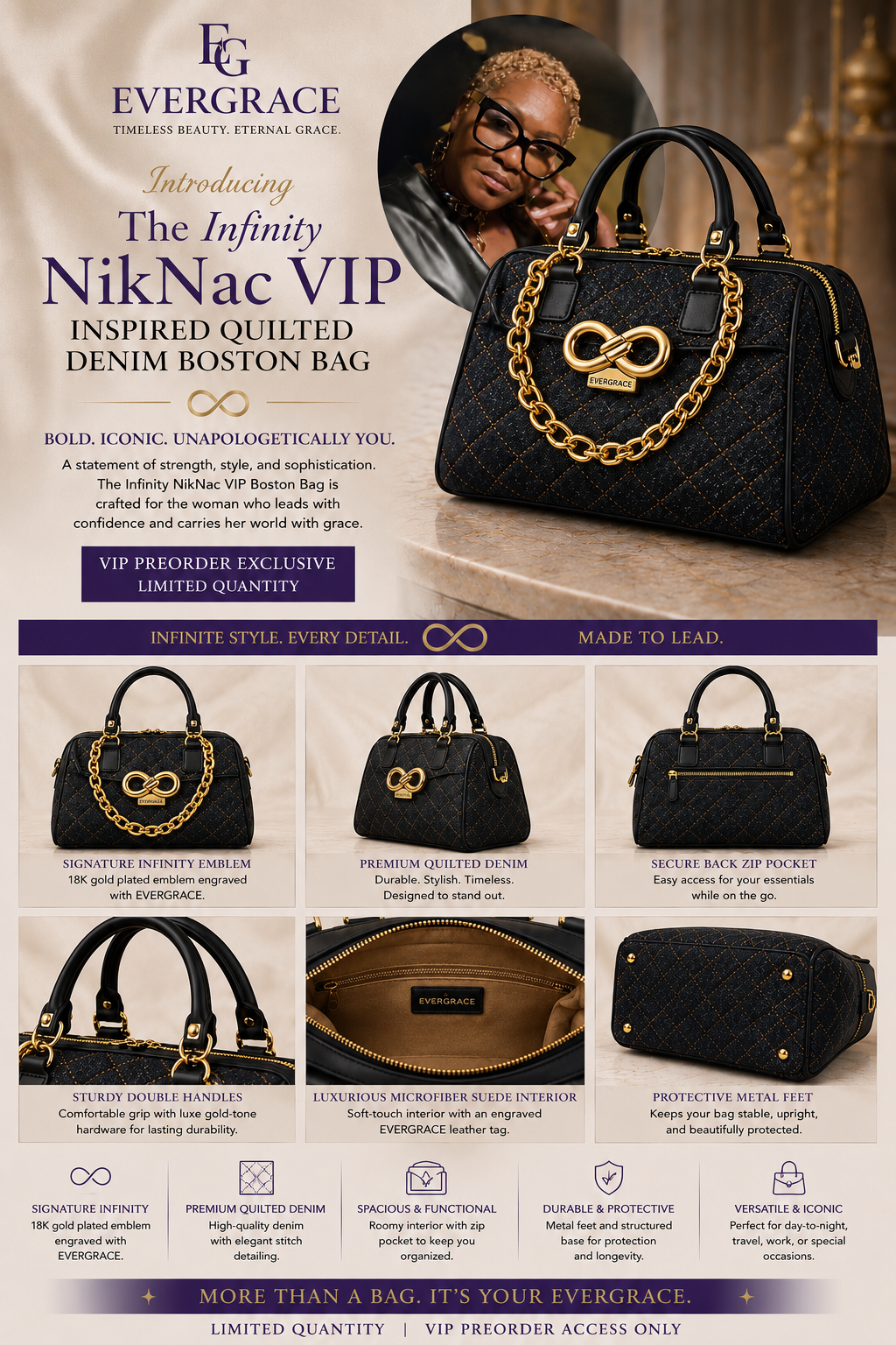 EverGrace NikNac Boston Bag