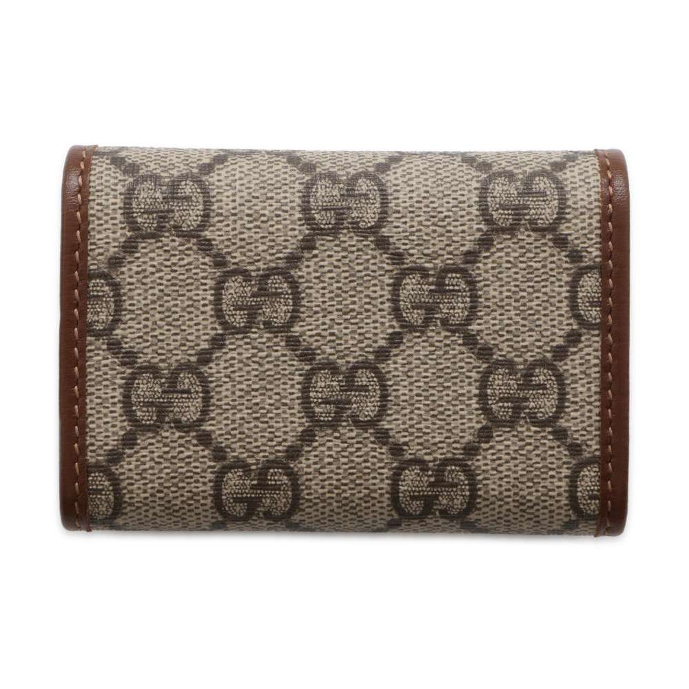 New GUCCI Horsebit 6 Key Case Beige/Brown GG Supreme Canva