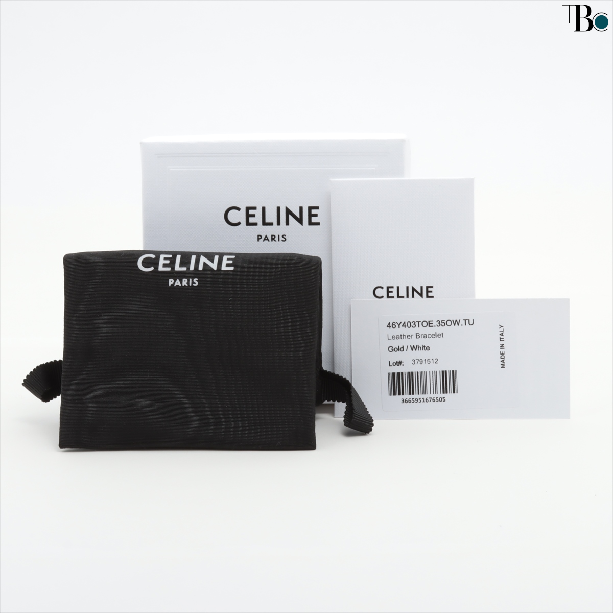 Preowned Celine Maillon Triomphe Leather Bracelet