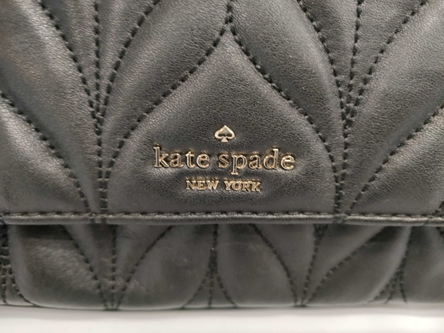 Preowned Kate Spade Black quilted Leather Crossbody Bag