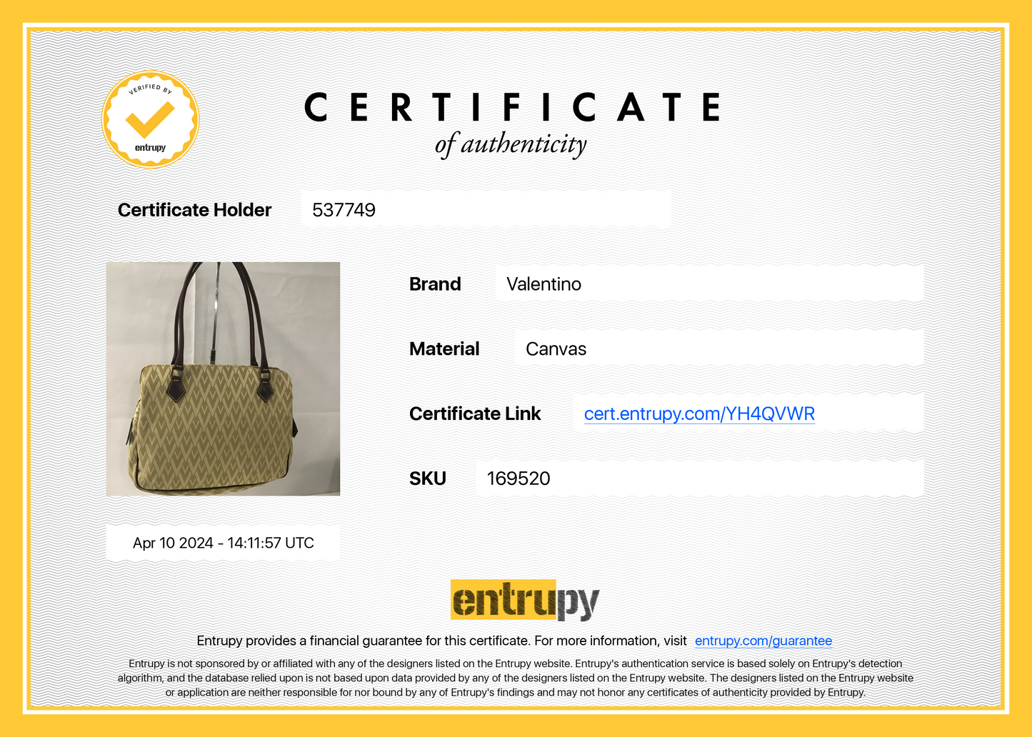 Preowned Valentino Garavani All Over Shoulder Bag