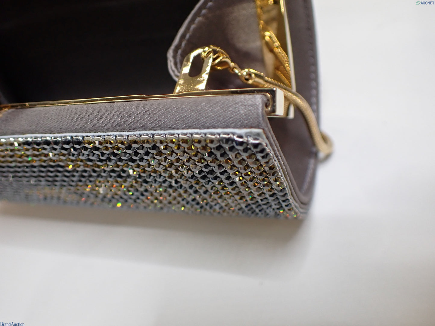 SWAROVSKI Crystal RARE Power Snake Clutch with gold accents and chain