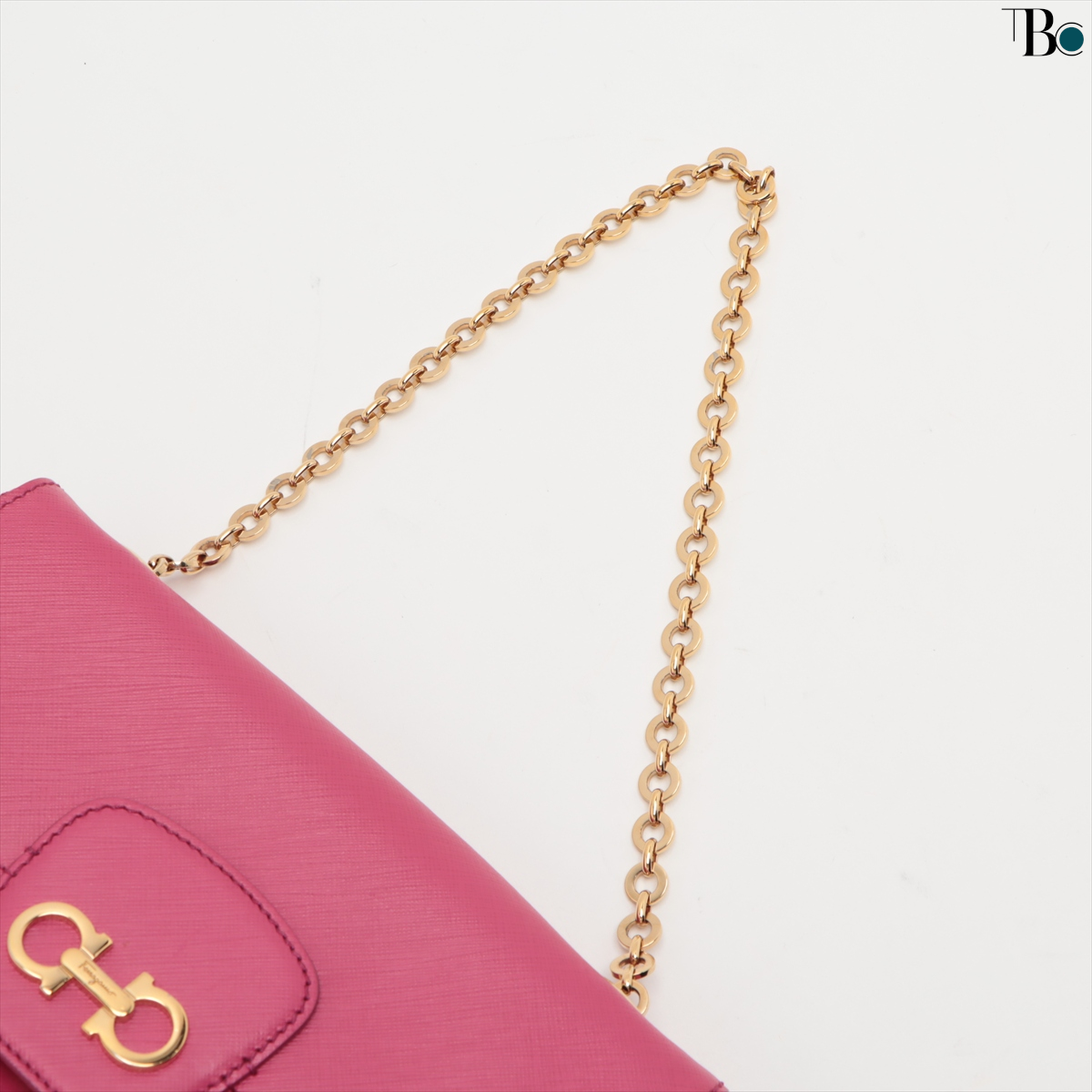 Ferragamo Ferragamo Gancini Leather Chain Shoulder