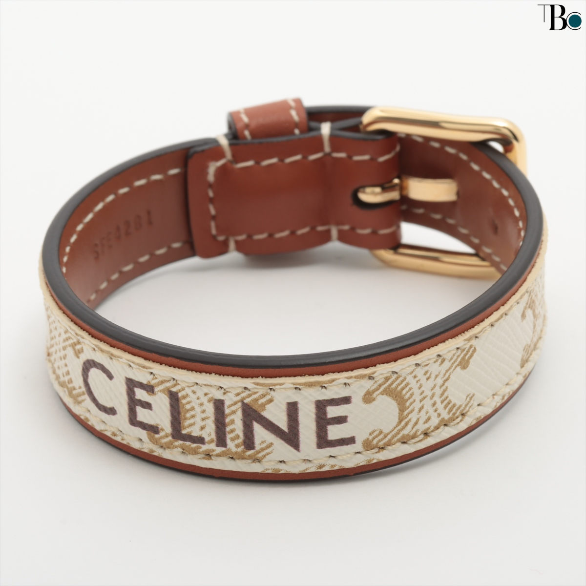 Preowned Celine Maillon Triomphe Leather Bracelet
