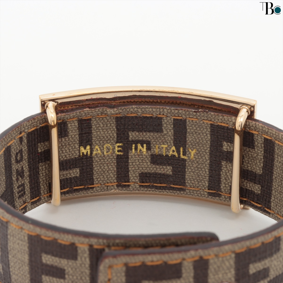 Preowned Fendi Canvas and metal bracelet