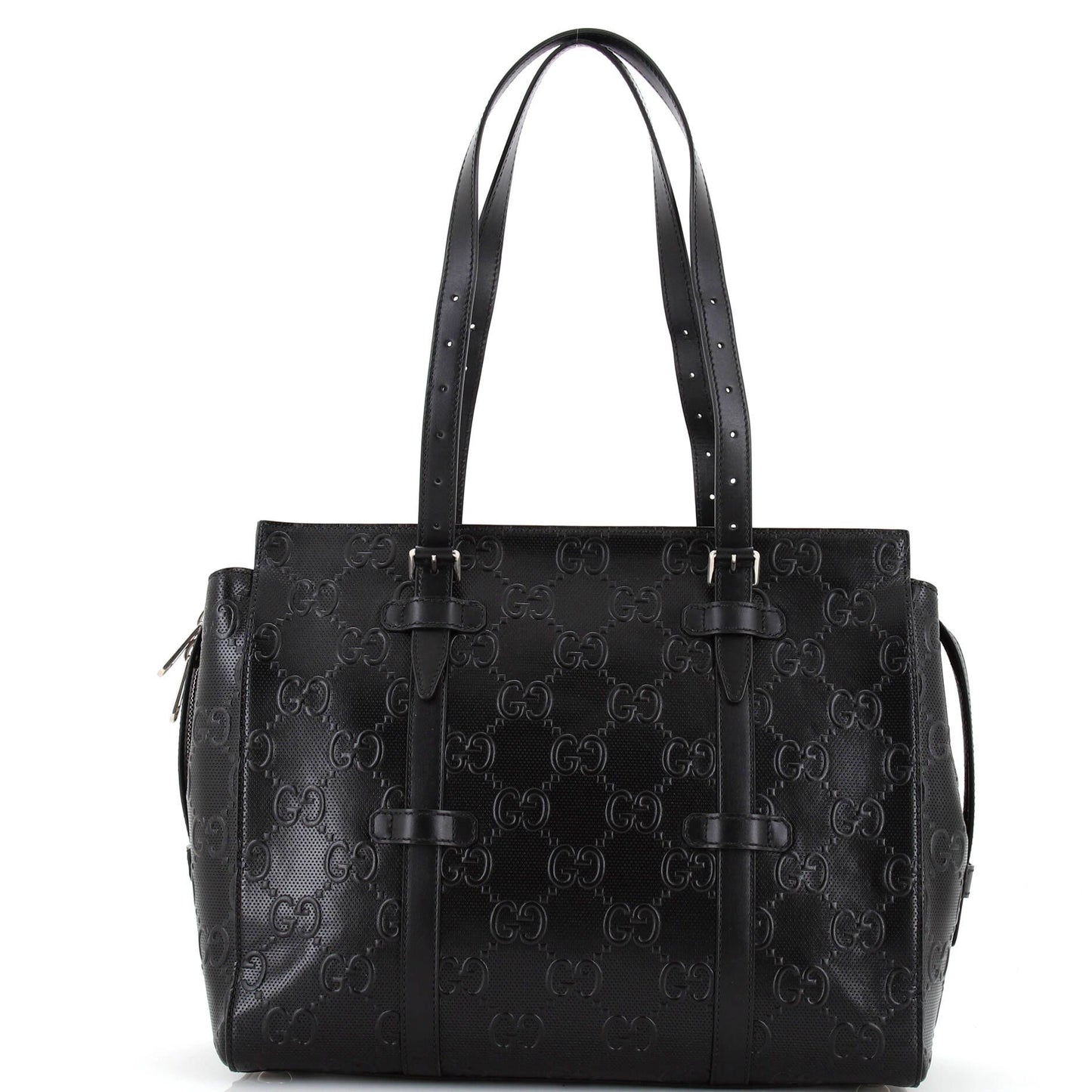 Gucci Tote Bag Gg Embossed Perforated Leather A