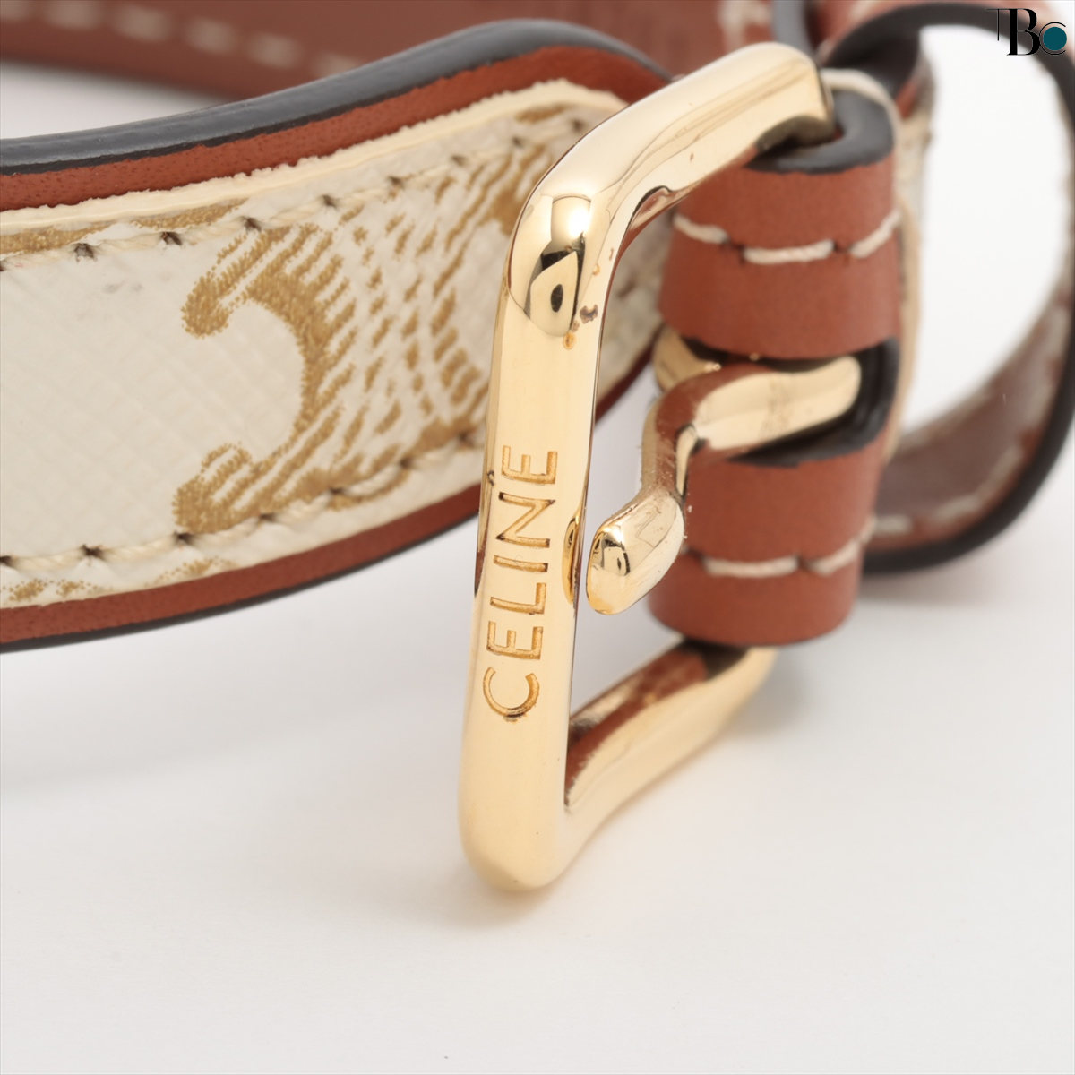 Preowned Celine Maillon Triomphe Leather Bracelet
