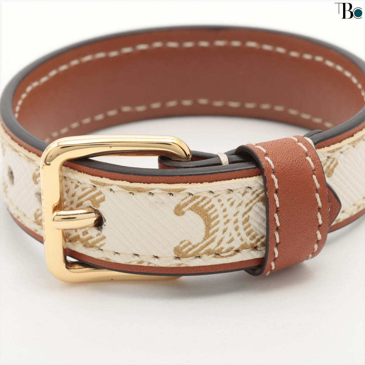 Preowned Celine Maillon Triomphe Leather Bracelet