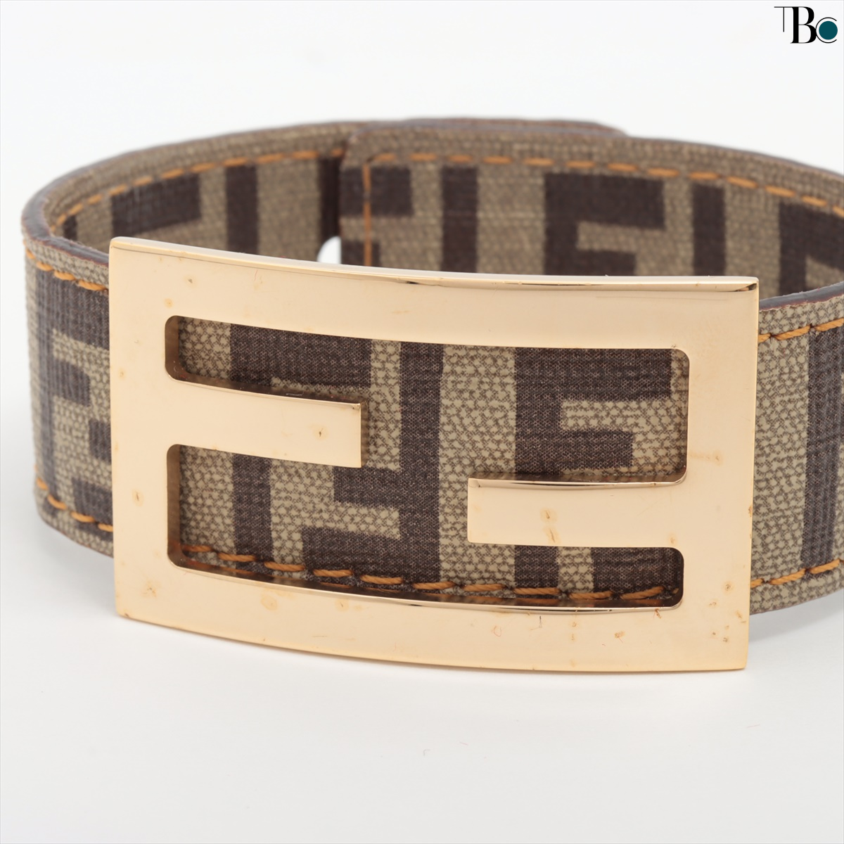 Preowned Fendi Canvas and metal bracelet