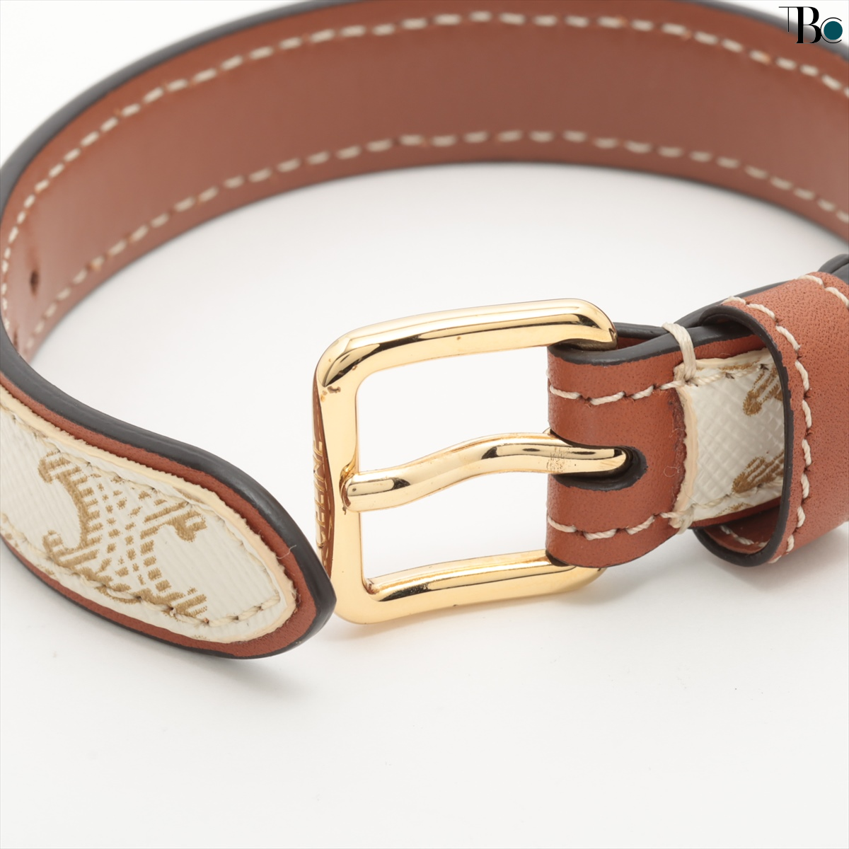Preowned Celine Maillon Triomphe Leather Bracelet
