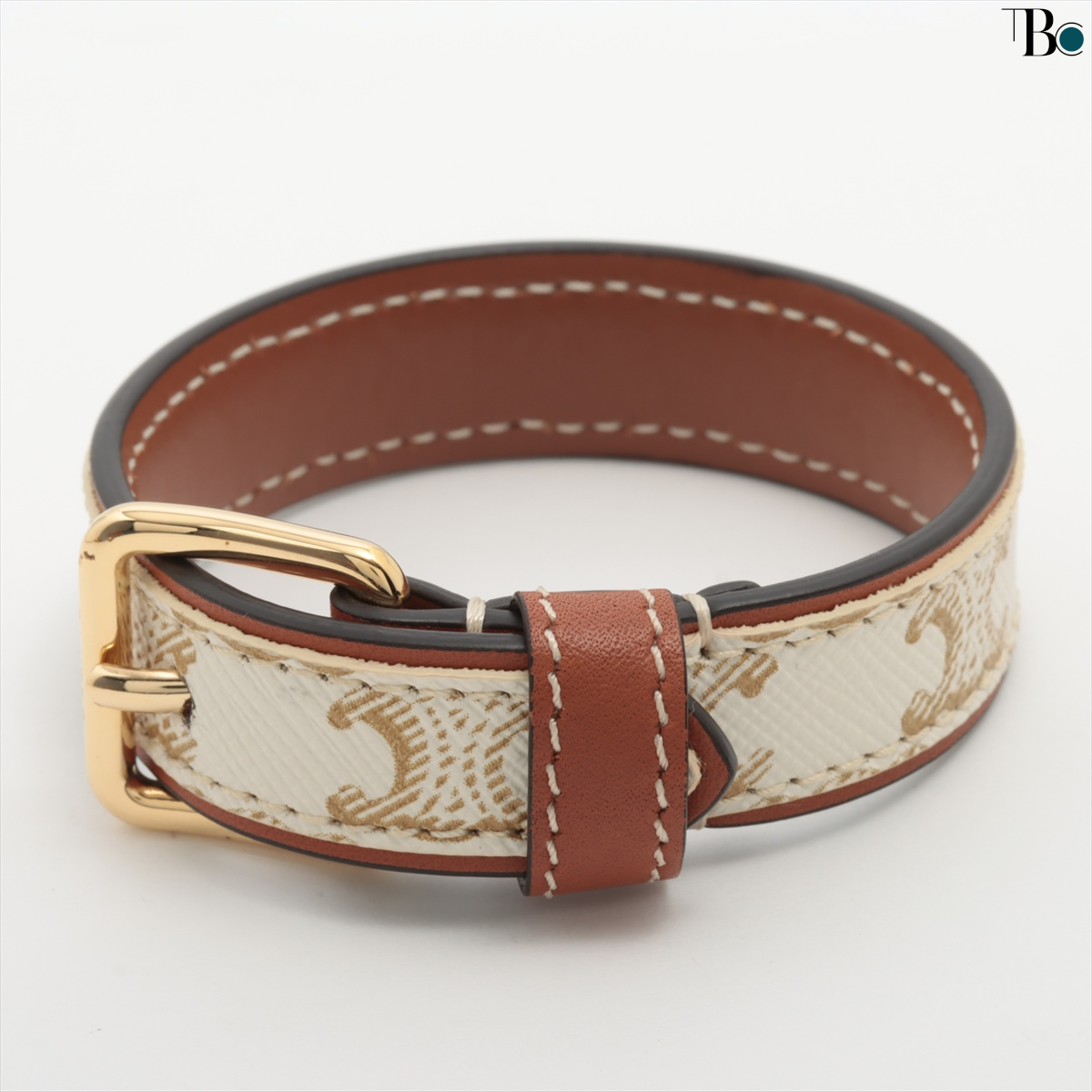 Preowned Celine Maillon Triomphe Leather Bracelet