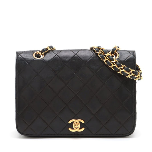 Preowned Chanel  Vintage Quilted Single Flap Double Chain Bag Gold Metal Fittings 1989-1991 24KGP