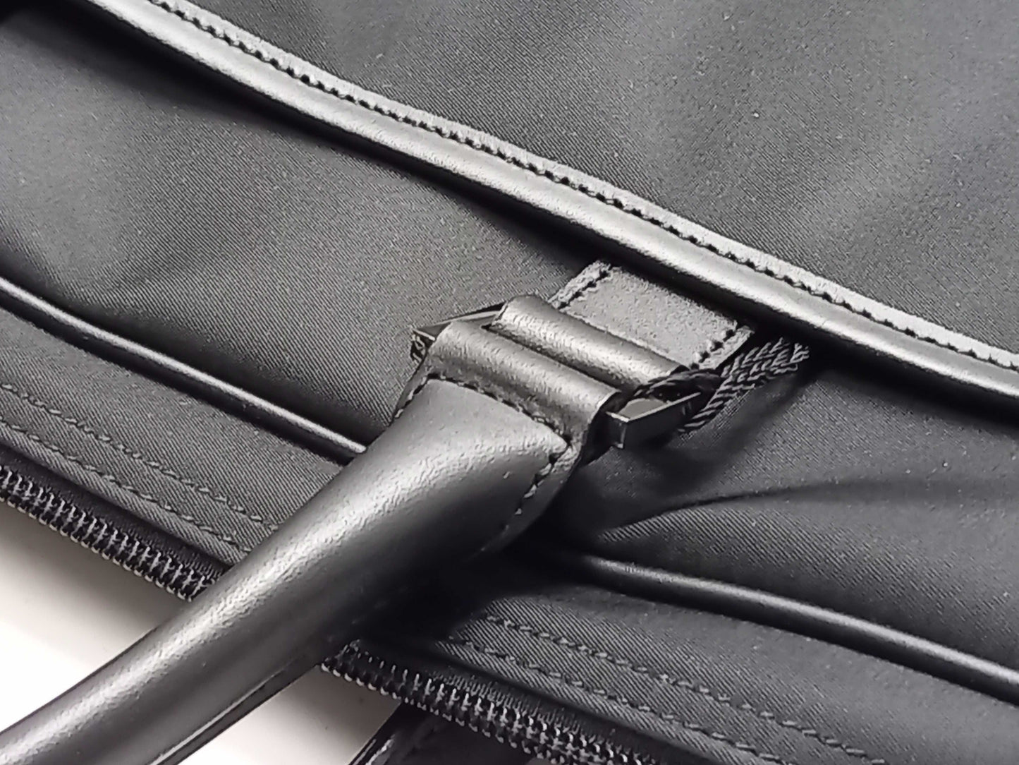 Brand New Burberry Nylon and Leather Briefcase with Strap
