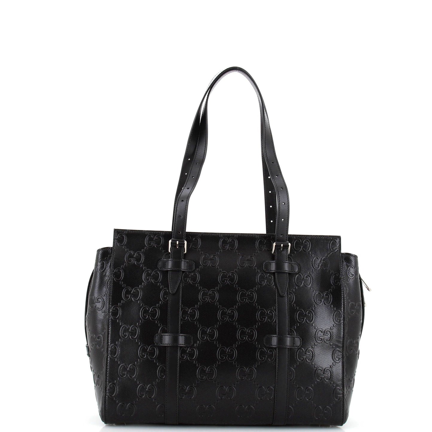 Gucci Tote Bag Gg Embossed Perforated Leather A