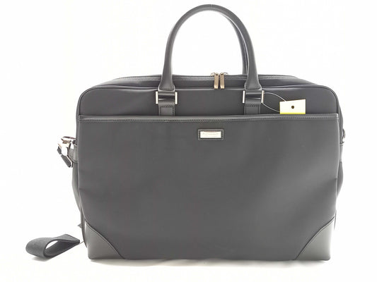 Brand New Burberry Nylon and Leather Briefcase with Strap